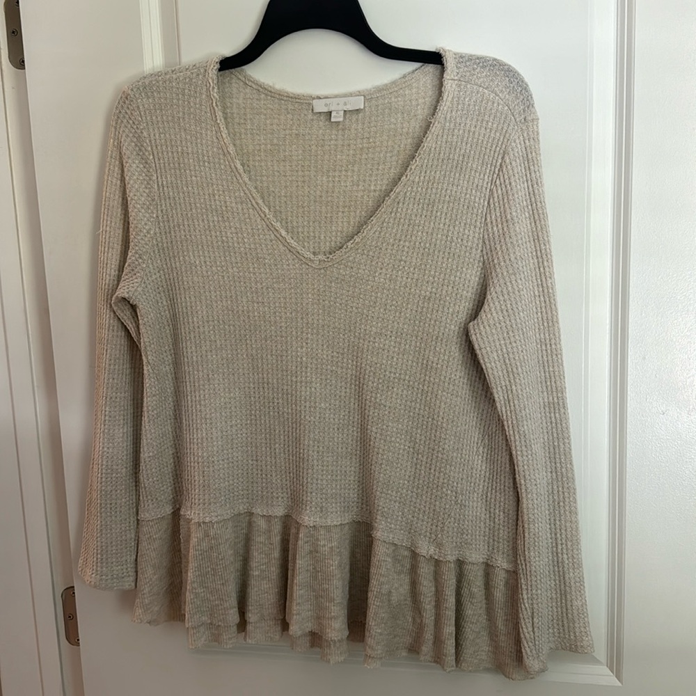 Anthropologie Waffle knit blouse